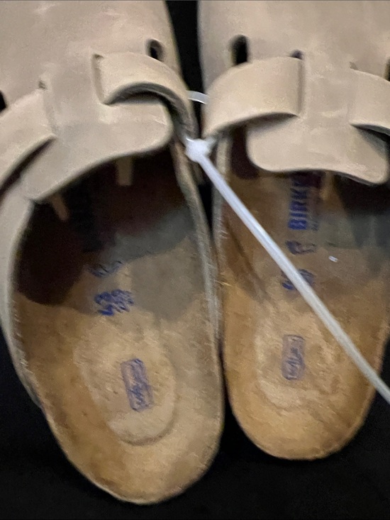 Birkenstock Taupe Suede Slip-On Clog with Buckle Men size 10 EUR 43